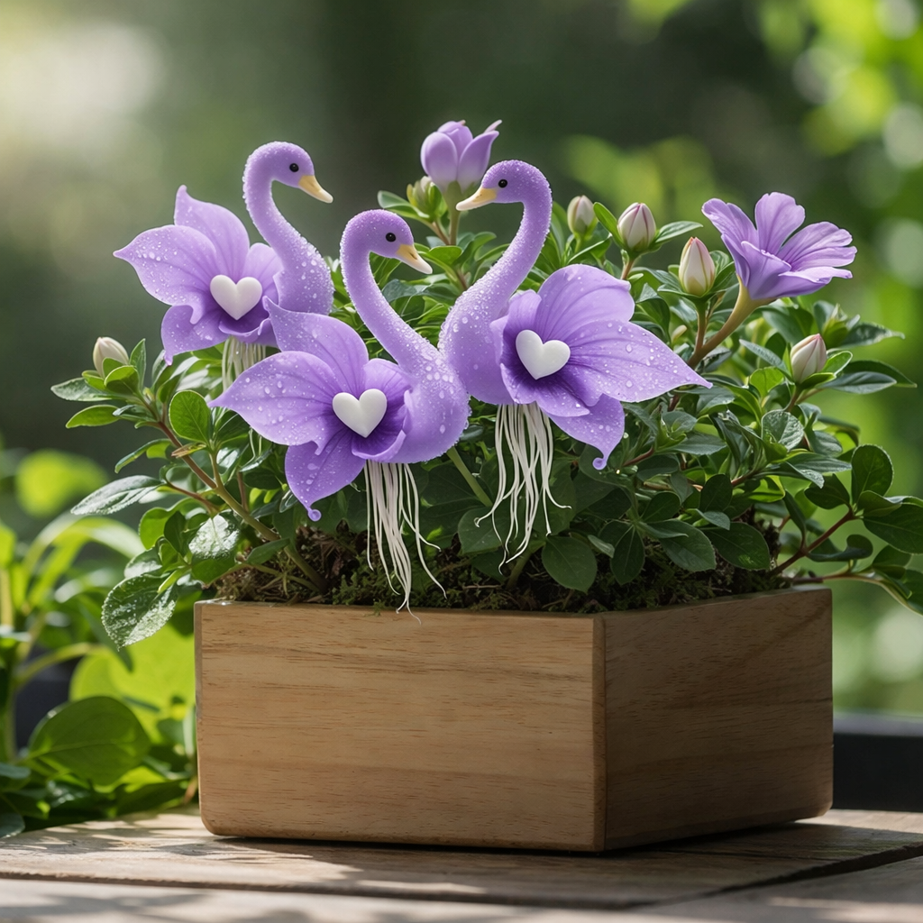 🔥 Пролетна разпродажба -50%! ✨ Очарователни цветя "Purple Swan Blossom" – уникална красота за вашата градина