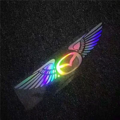 3D nalepka za avto, laserska, angelova krila ✧4 kosi✧