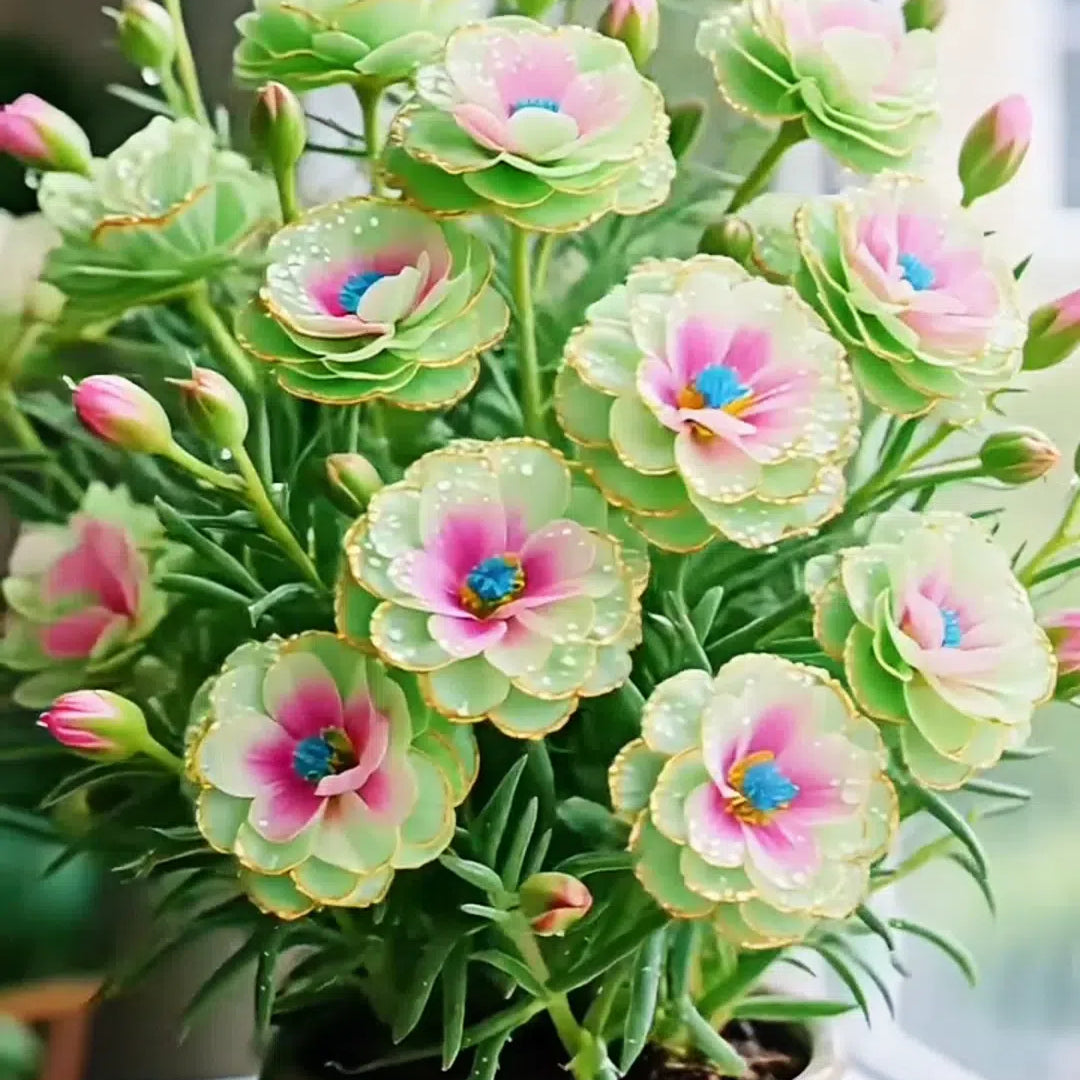 Golden Lace Portulaca🌸✨ Разкошни двойни цветове за безпроблемно лято
