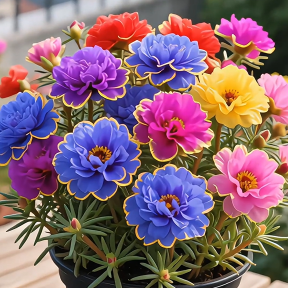 Golden Lace Portulaca🌸✨ Разкошни двойни цветове за безпроблемно лято
