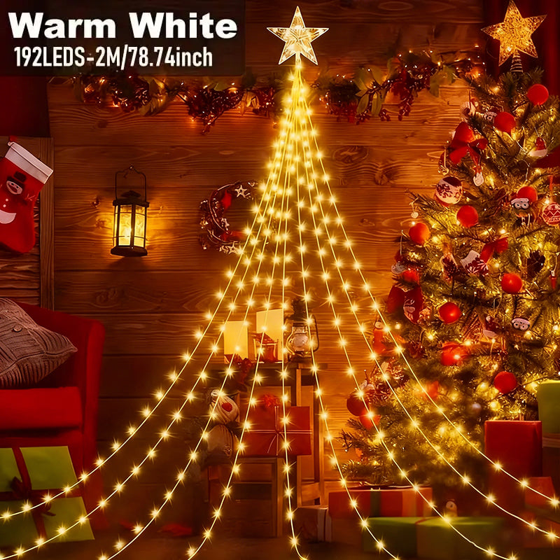 🎁Ранна празнична разпродажба 50% ОТСТЪПКА🎄Коледни лампички „Звездна каскада“