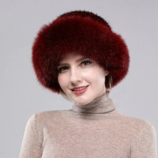 Дамска зимна шапка от дебел косъм