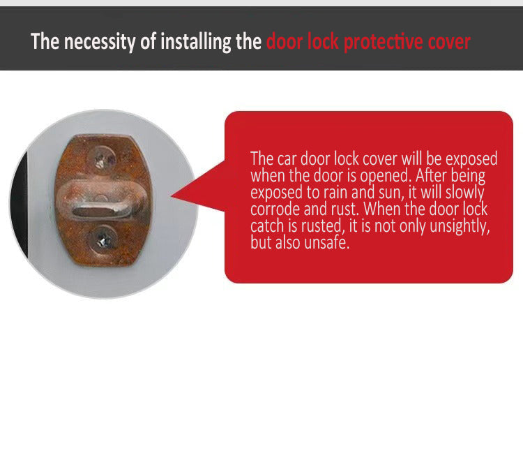 Гореща разпродажба ✨50% отстъпка ✨Защитен капак за ключалка на автомобилна врата от неръждаема стомана, антикорозионна защита 🔥4 бр. 🔥