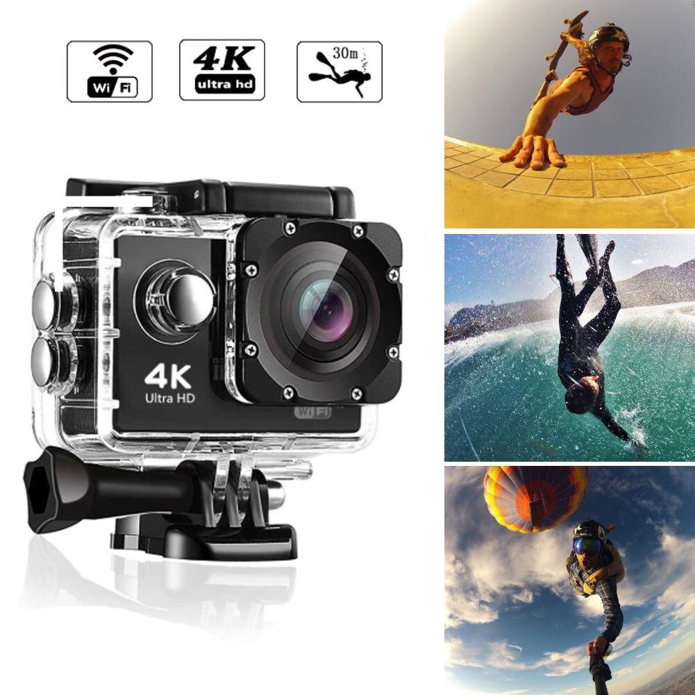 4K Ultra HD Екшън камера, водоустойчива, WiFi