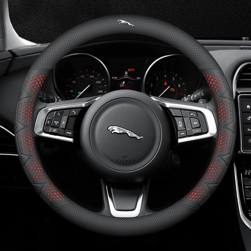 Ултратънък, дишащ калъф за волан от естествена кожа с неплъзгащ се захват