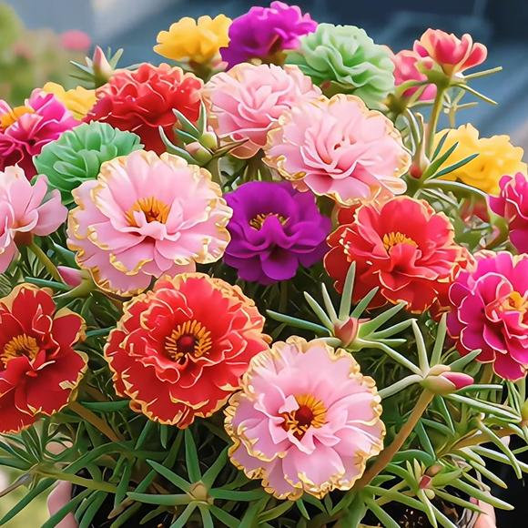 Golden Lace Portulaca🌸✨ Разкошни двойни цветове за безпроблемно лято
