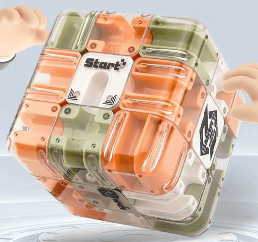 Голям 3D пъзел-куб Лабиринт 🧩✨ – Завладяваща игра за трениране на мозъка за деца и възрастни 🧠