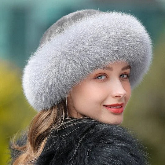Дамска зимна шапка от дебел косъм