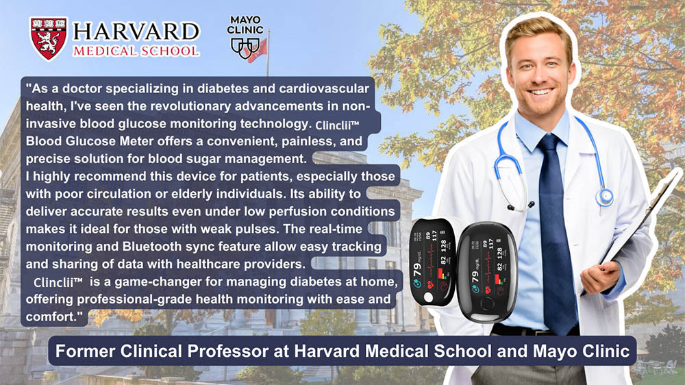 【🎁Специално празнично предложение🎄】Пулсов оксиметър GlucoSense за пръст с щипка - английска версия (четирицветен LED)