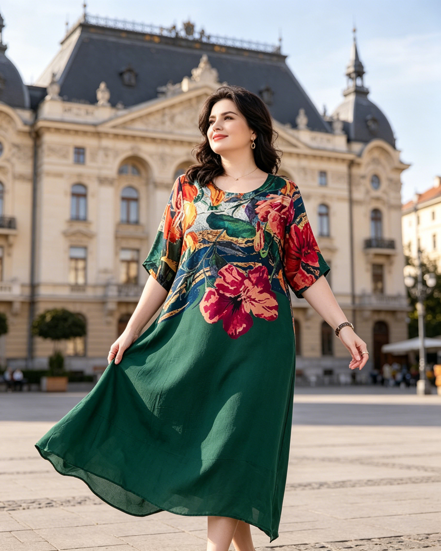 👗Eleganckie sukienki damskie w kwiaty w dużych rozmiarach