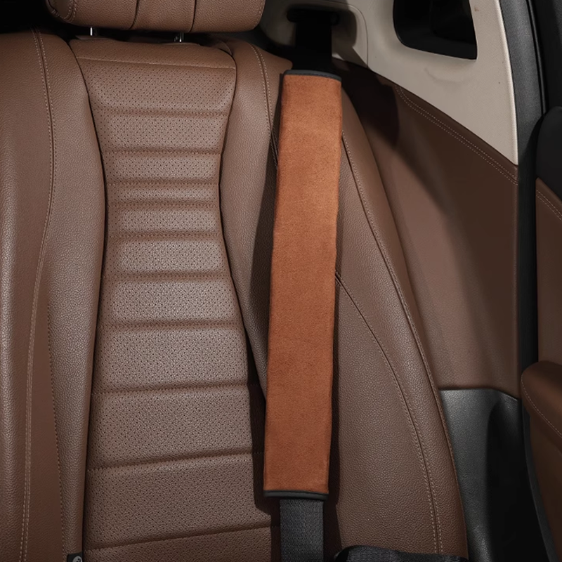 Калъф за предпазен колан от копринена кожа - защита за врата и опция за лого