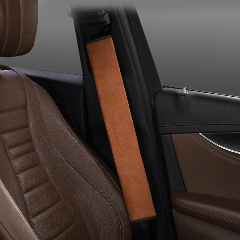 Калъф за предпазен колан от копринена кожа - защита за врата и опция за лого