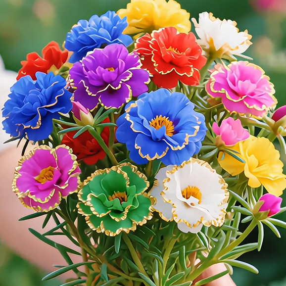 Golden Lace Portulaca🌸✨ Разкошни двойни цветове за безпроблемно лято