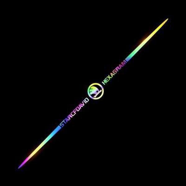 3D цветни лазерно отразяващи стикери за кола 4 бр.