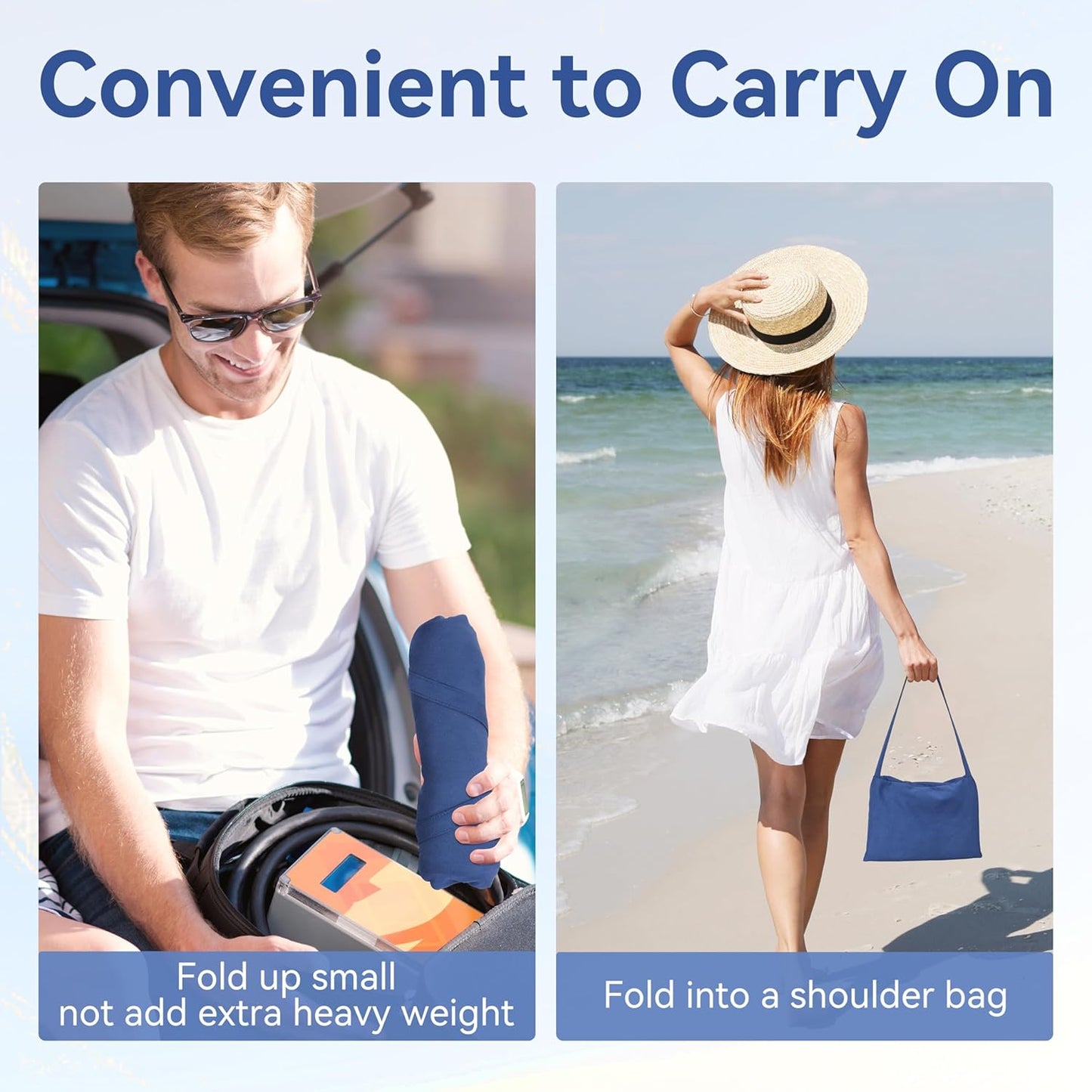 🏖️🌞 Кърпа за слънчеви бани в чанта с джобове за съхранение💦