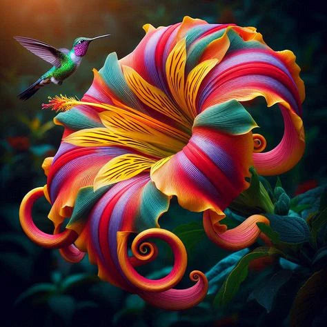 Semena rože Rainbow Swirl Spiral – redka roža