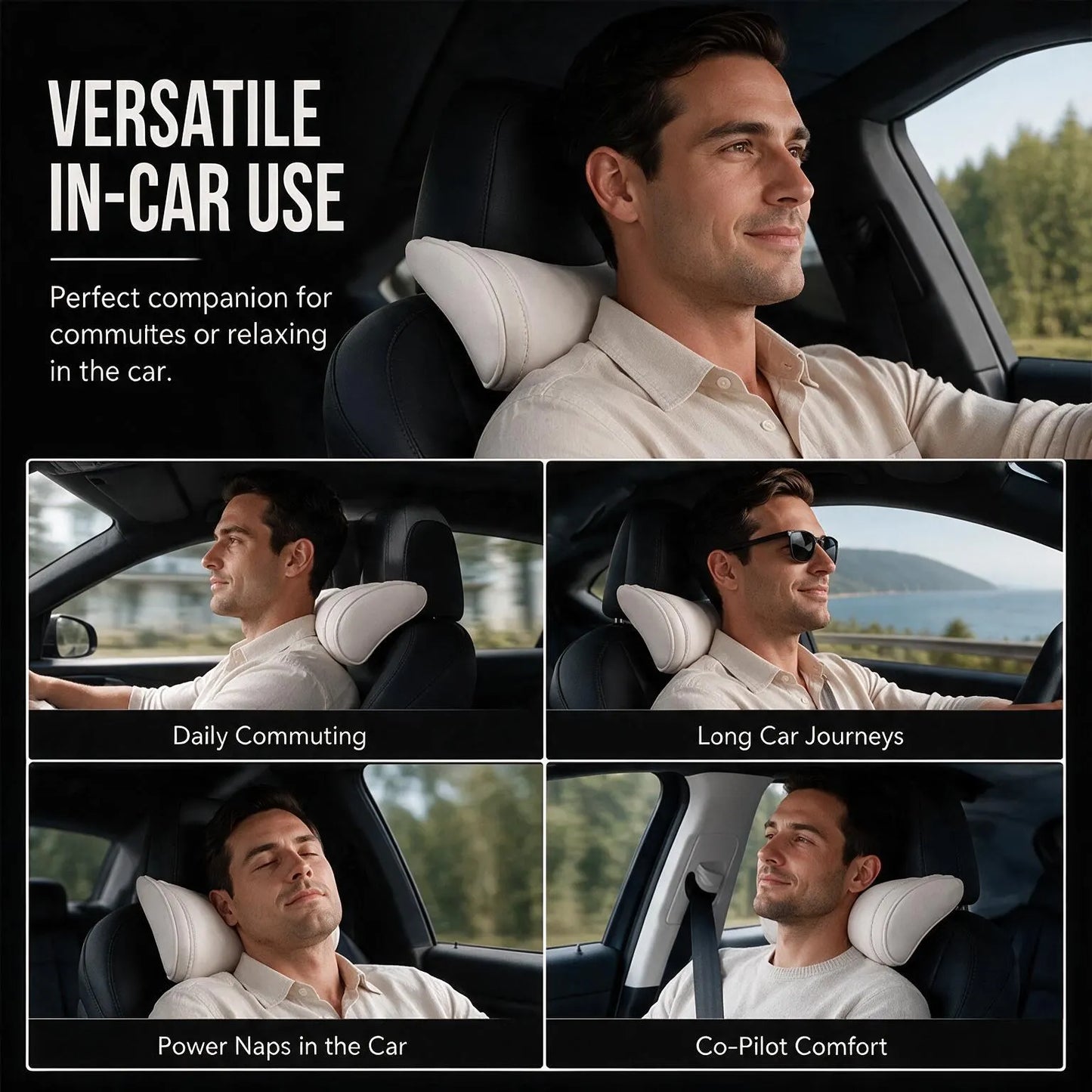Ergonomiczna poduszka zagłówkowa z pianki memory do samochodu