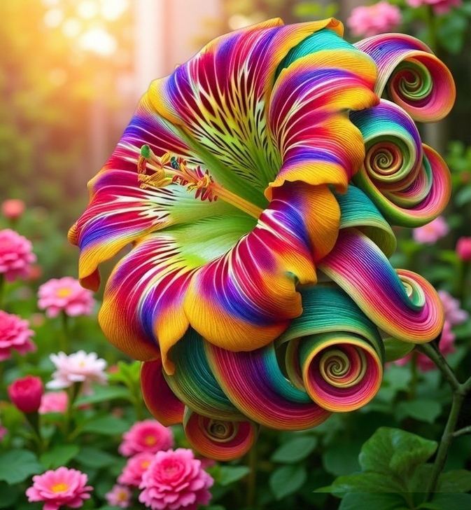 Semena rože Rainbow Swirl Spiral – redka roža