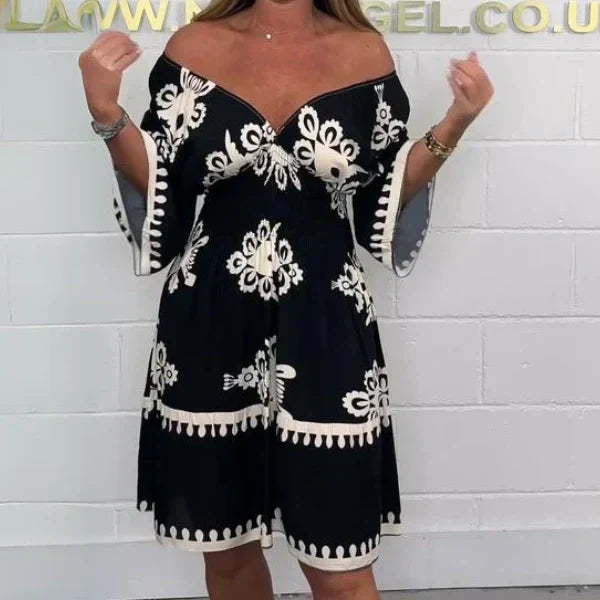 🔥Sprzedam👗Damską sukienkę z nadrukiem-TAB