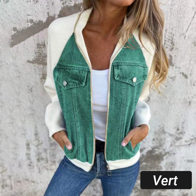 🔥Nowa modna damska kurtka z kreatywnym splotem denim