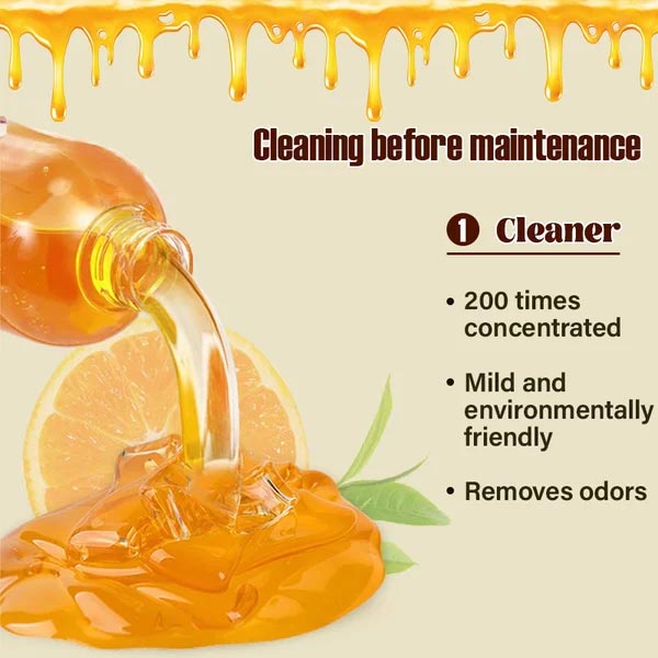 🔥Семейни съставки🔥Натурален пчелен восък и портокалово масло, продукт за грижа за дърво