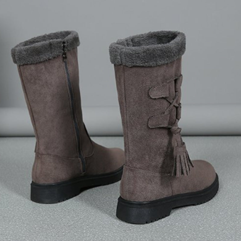 👢Ciepłe damskie buty do połowy łydki z bocznym zamkiem błyskawicznym