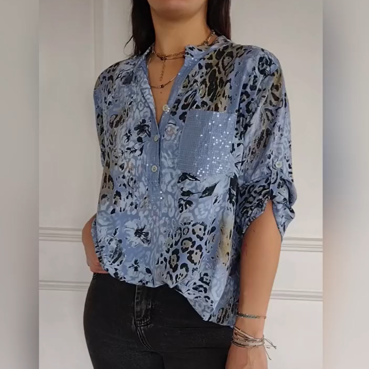【M-4XL】🌸Дамска ежедневна риза с принт и полукопчета