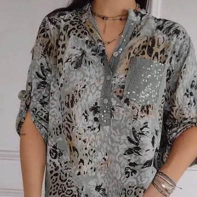 【M-4XL】🌸Дамска ежедневна риза с принт и полукопчета