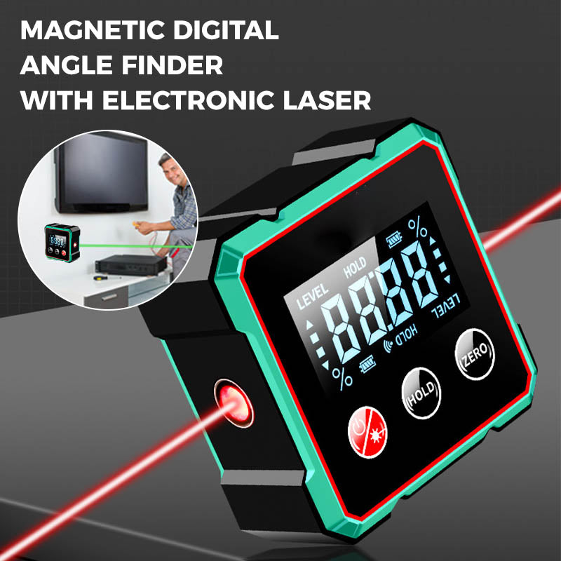 Magnetyczny cyfrowy kątomierz z elektronicznym laserem
