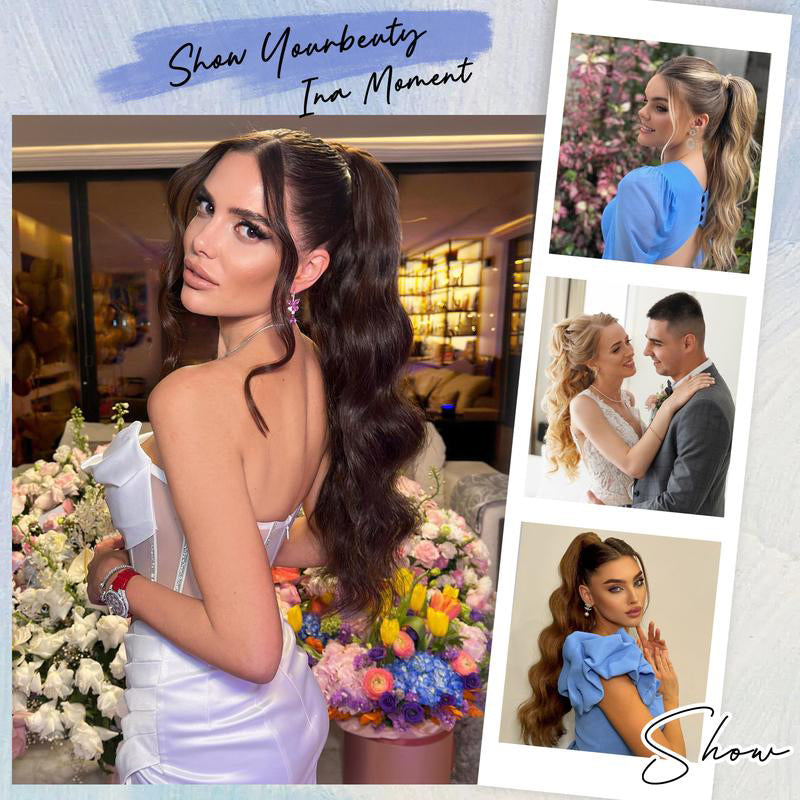 🔥 Ограничена във времето промоция – 50% отстъпка 👩💕 Удължения за коса тип опашка с щипки 🙋‍♀️