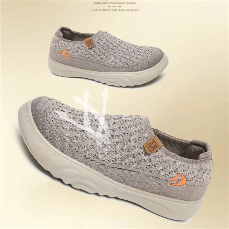 Damskie antypoślizgowe, dzianinowe buty do chodzenia