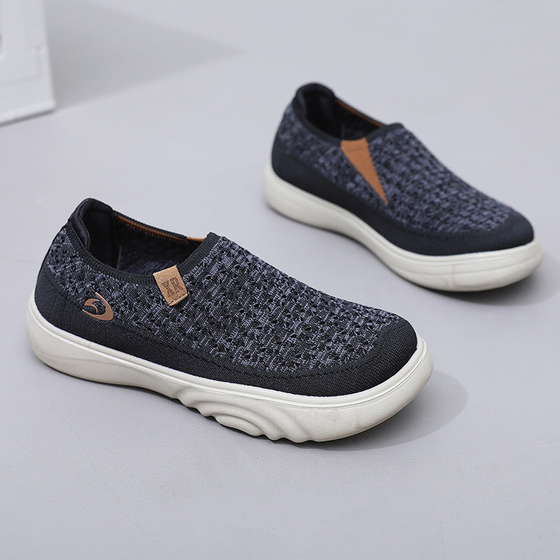 Damskie antypoślizgowe, dzianinowe buty do chodzenia