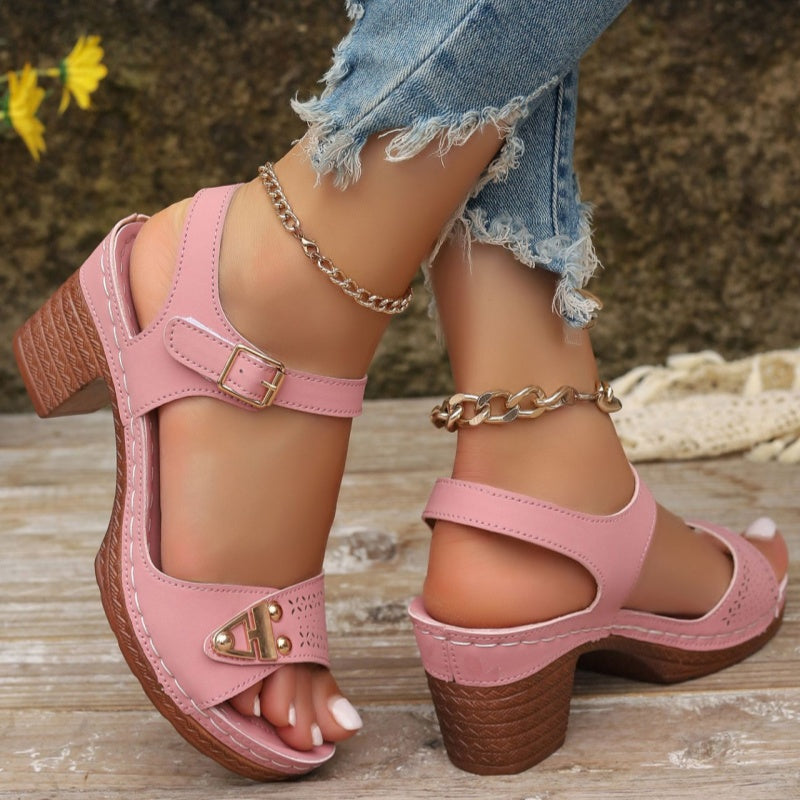 【EU 36-43】👡Letnie damskie sandały na grubym obcasie