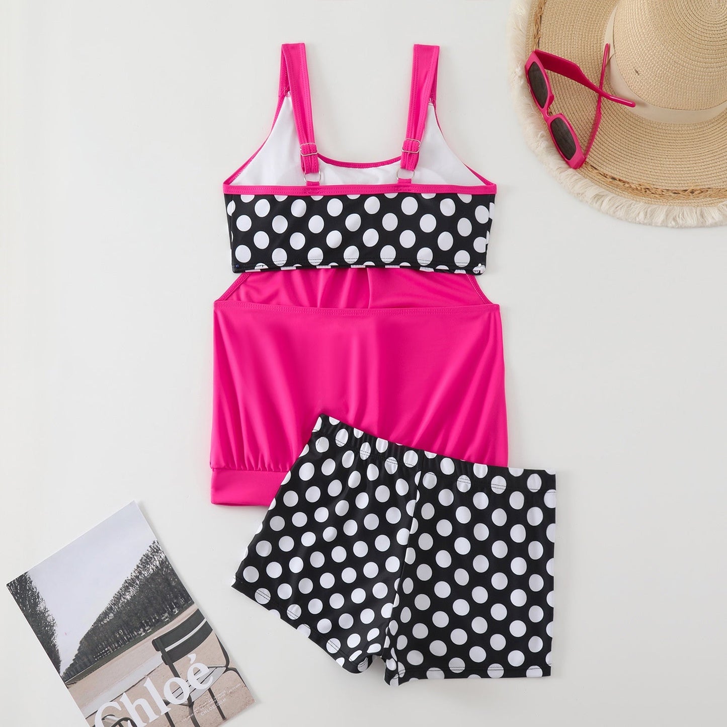 👙Dwuczęściowy damski kostium kąpielowy w groszki✨