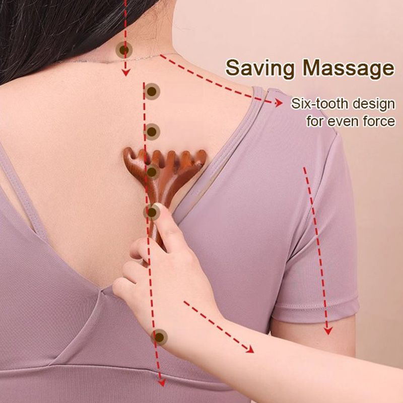 Гребен за масаж на меридианите с шест нокътя