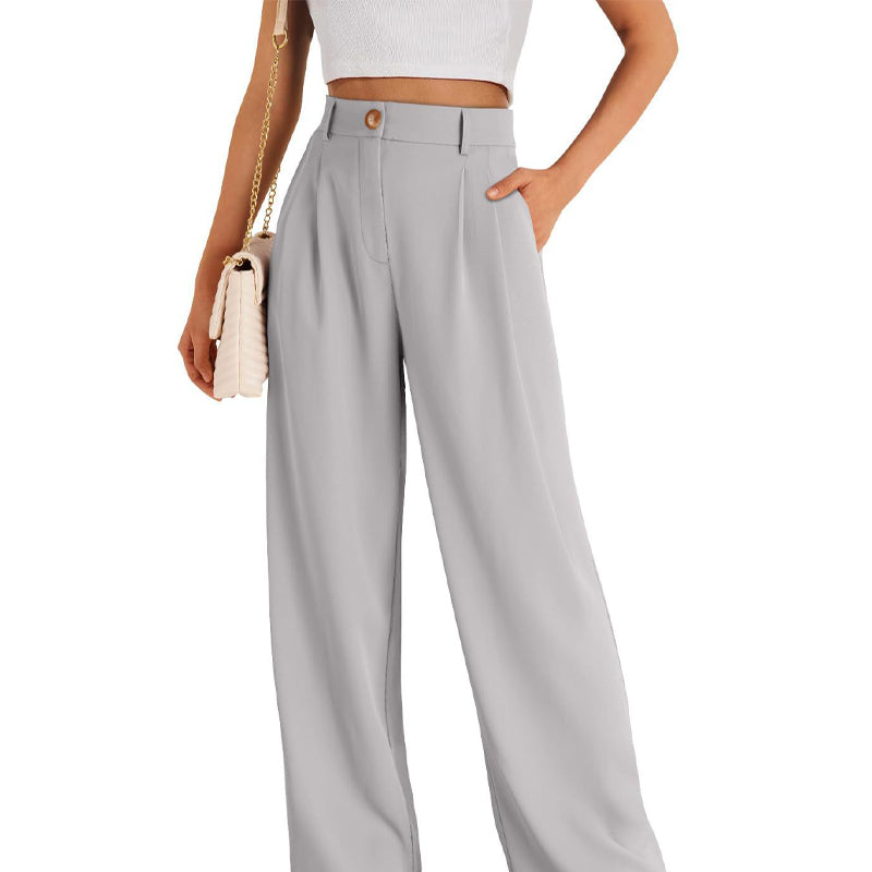 🌸Damskie spodnie z wysokim stanem i prostymi nogawkami👖