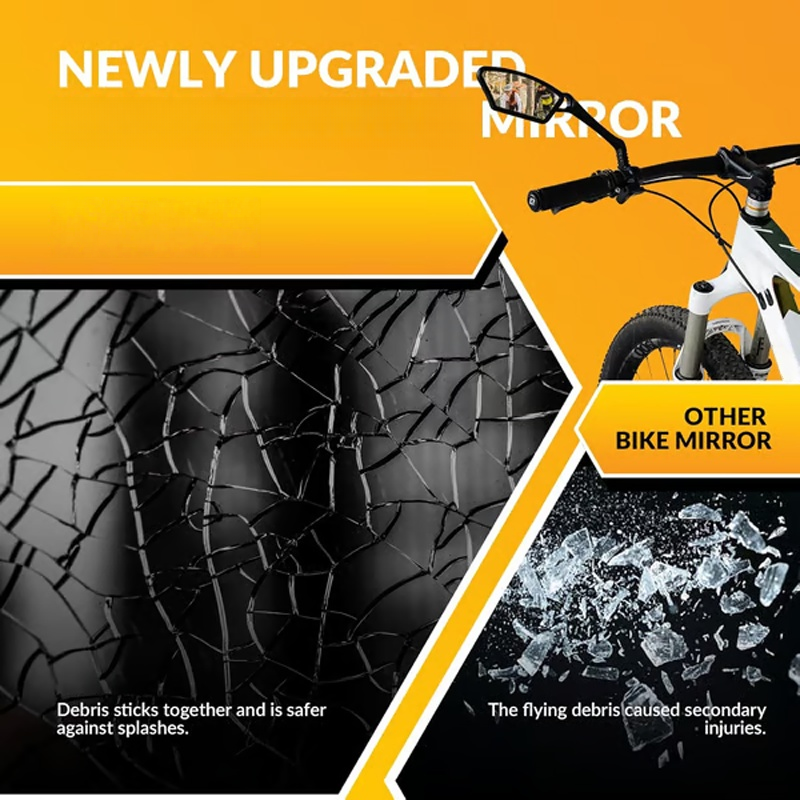 Регулируемо огледало за обратно виждане за велосипед, въртящо се на 360 градуса