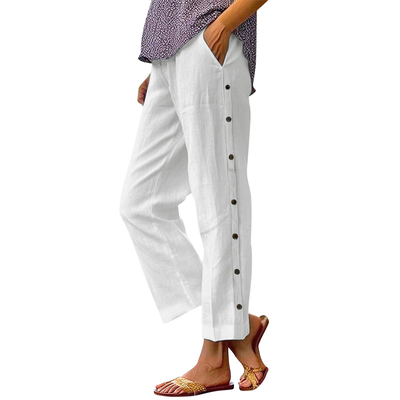 👖Enobarvne vsakdanje hlače