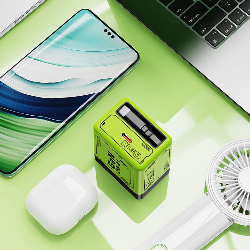 USB+TYPE C Szybka stacja ładująca z wysuwanym kablem – uniwersalne zastosowanie