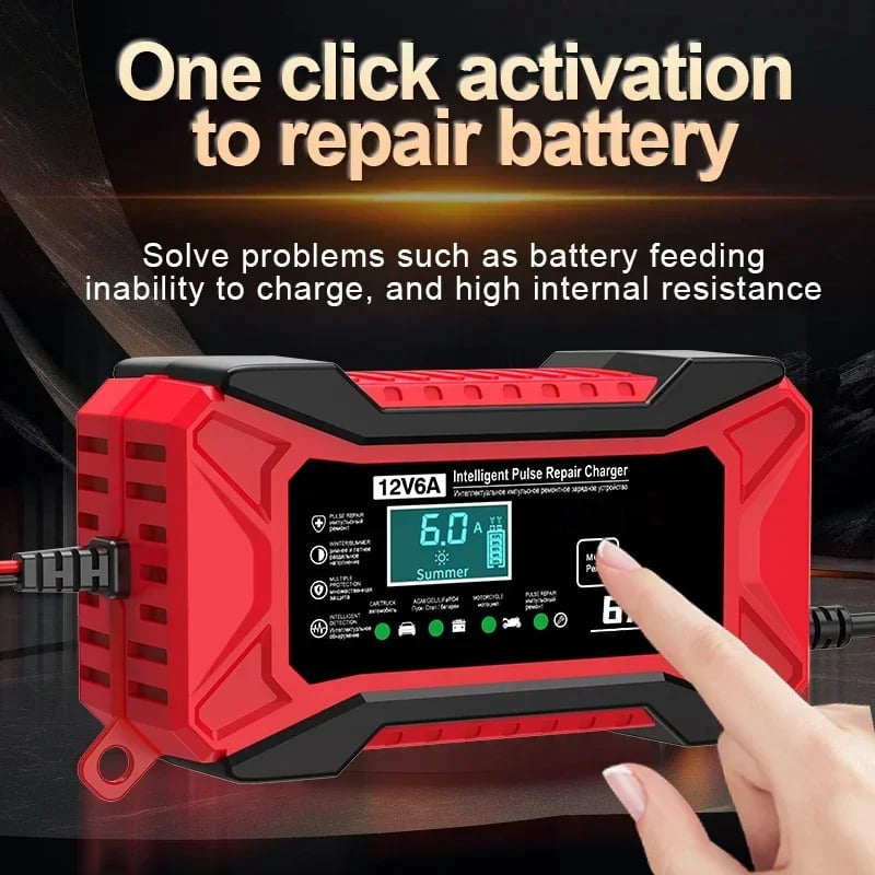 🔥 Паметно зарядно устройство за автомобили и мотоциклети - 220V - EU щепсел 🚗⚡