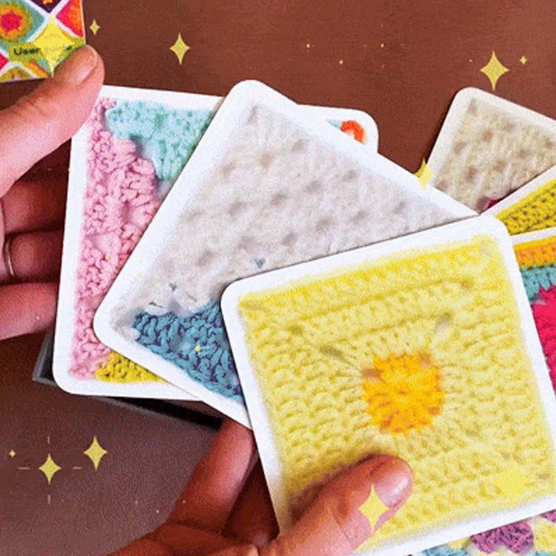 🧶✨Картова игра „Плетене на една кука с бабини квадрати“ – 50 модела за комбиниране и създаване
