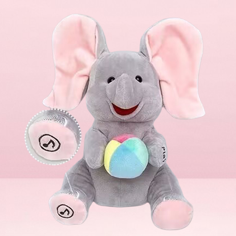 🎁🐘 Luštna plišasta igrača slonček za igranje skrivalnic