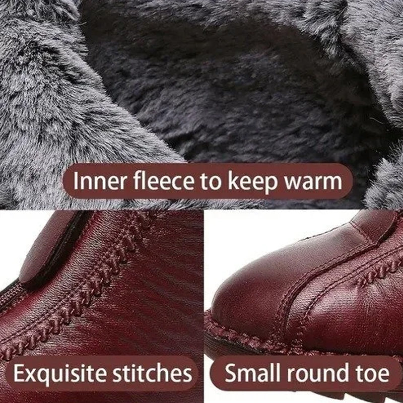 ❄️ Damskie zimowe, ciepłe botki zapinane na zamek 👢💕