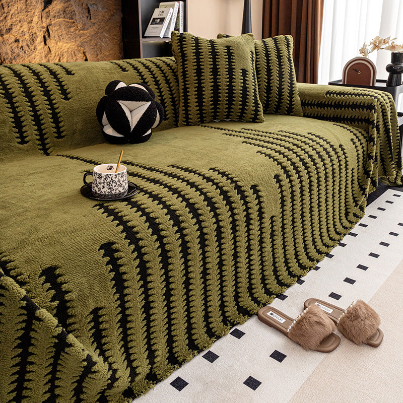 Мек, неплъзгащ се плюшен калъф за диван