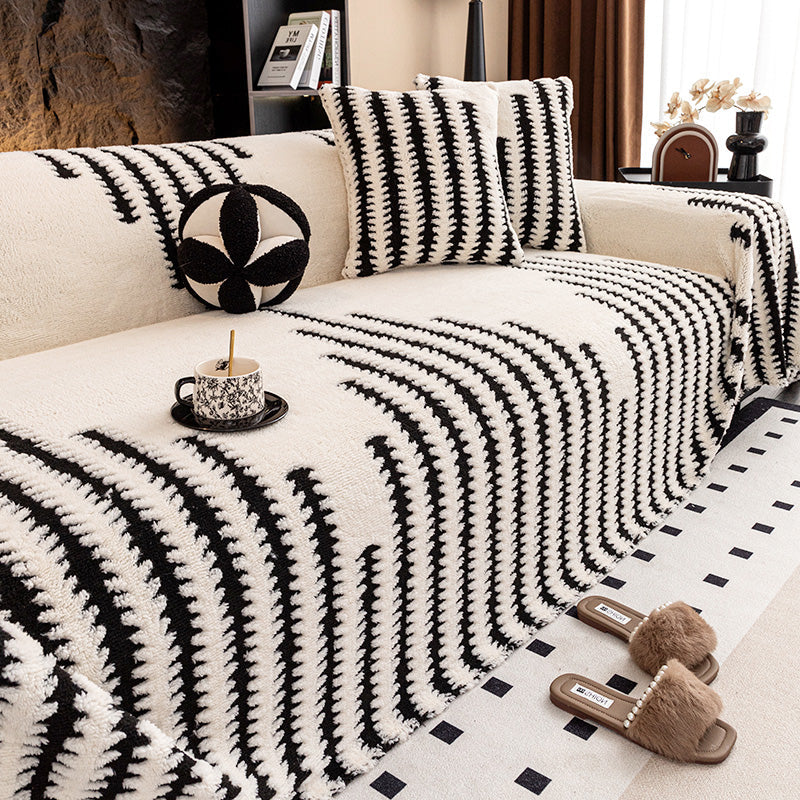 Мек, неплъзгащ се плюшен калъф за диван