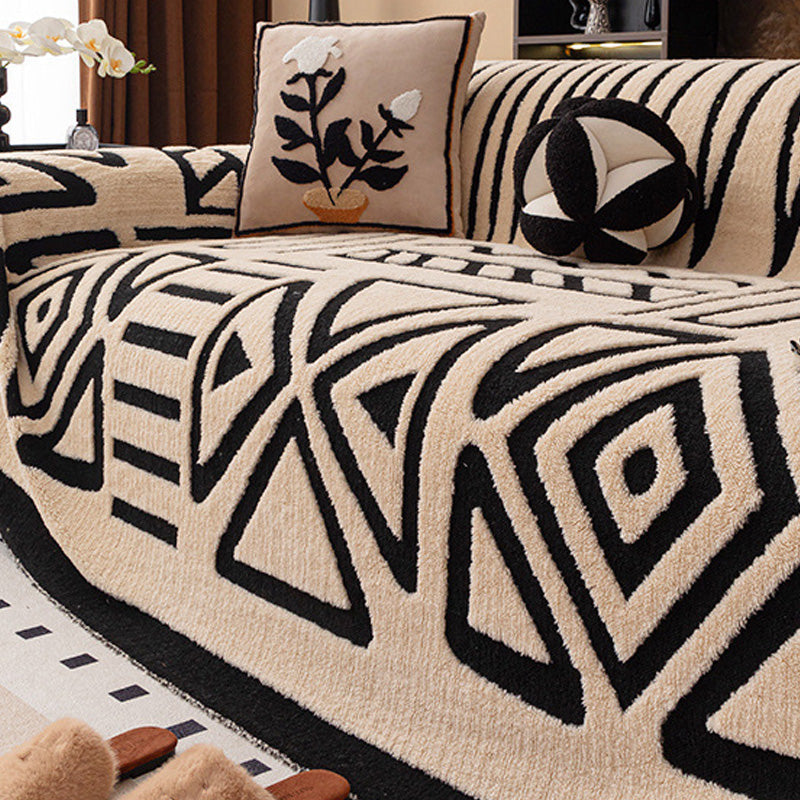 Мек, неплъзгащ се плюшен калъф за диван