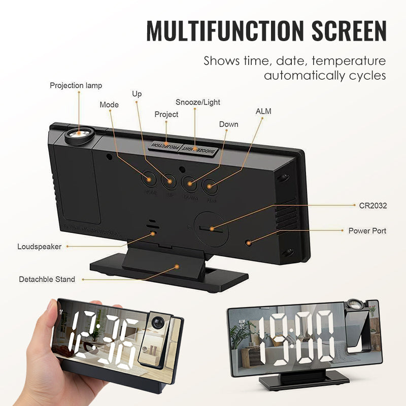 🔥Будилник с огледален LED дисплей