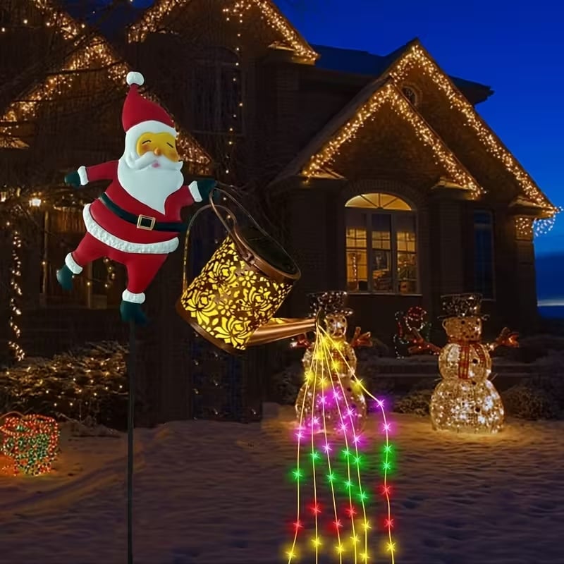 🎅 Lampa solarna "Święty Mikołaj" - Magiczne światło wypełnia ogród świątecznym blaskiem. ✨