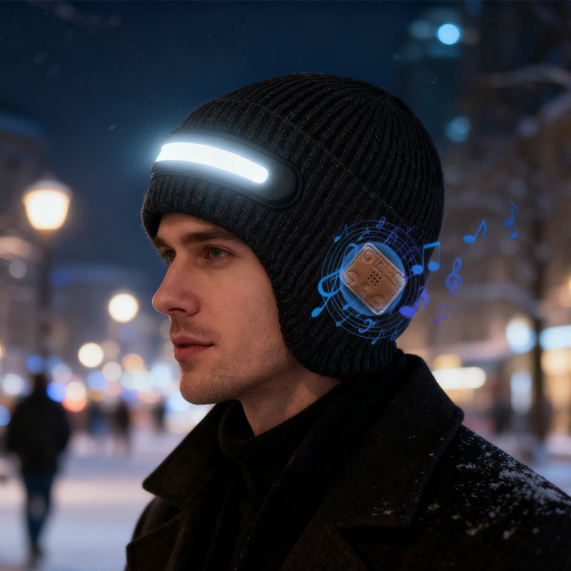 Ładowana Czapka z Diodami LED i Bluetooth
