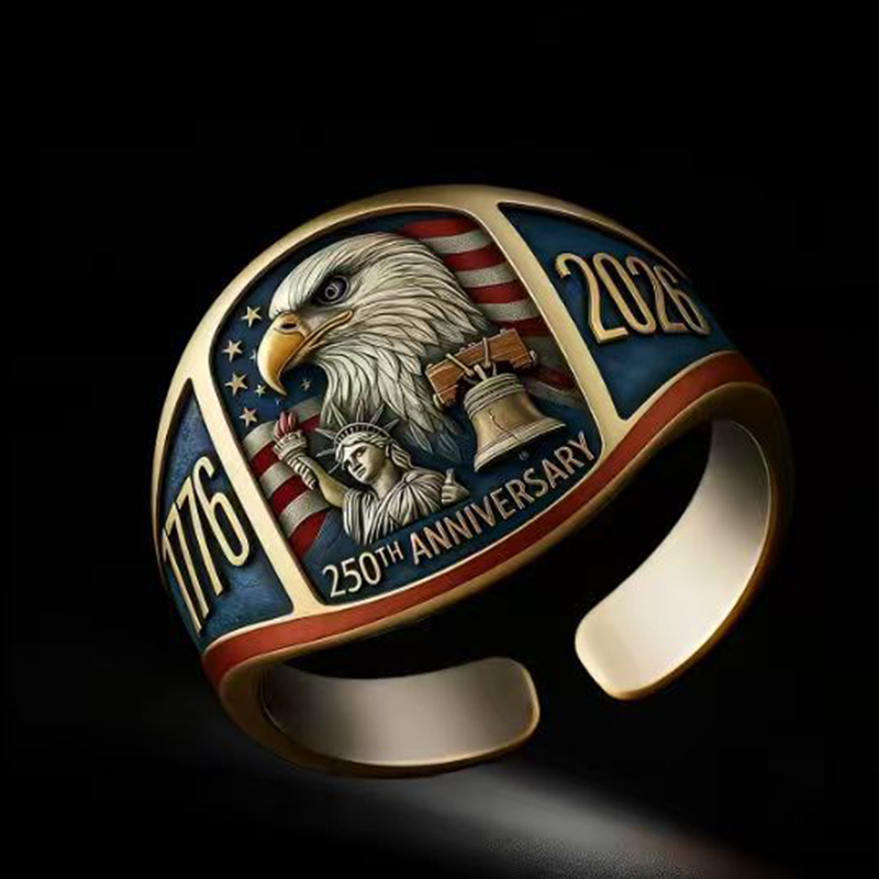 🎖️Spominski prstan z orlom za 250-letnico 1776–2026🦅